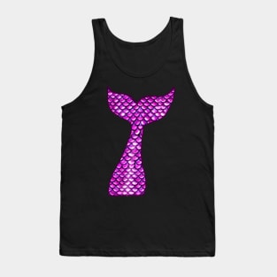 Mermaid tail - purple, shiny and magical mermaid tail Tank Top